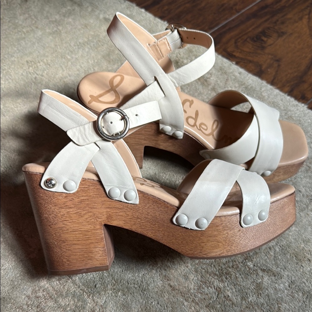 Sam Edelman Women's White Platform Sandals